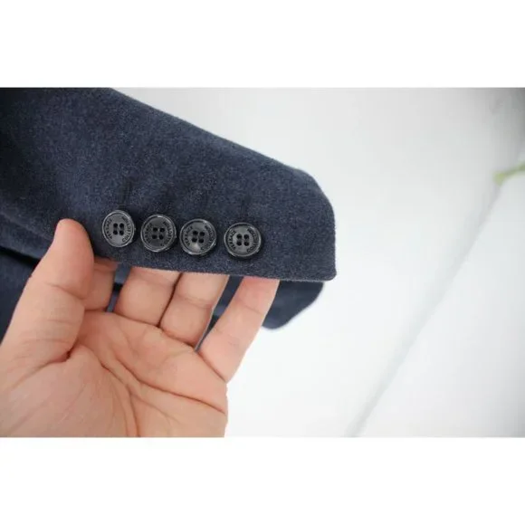 Versace Collection Sport Coat Mens 54/44 Single Breasted Blue Two Button cotton